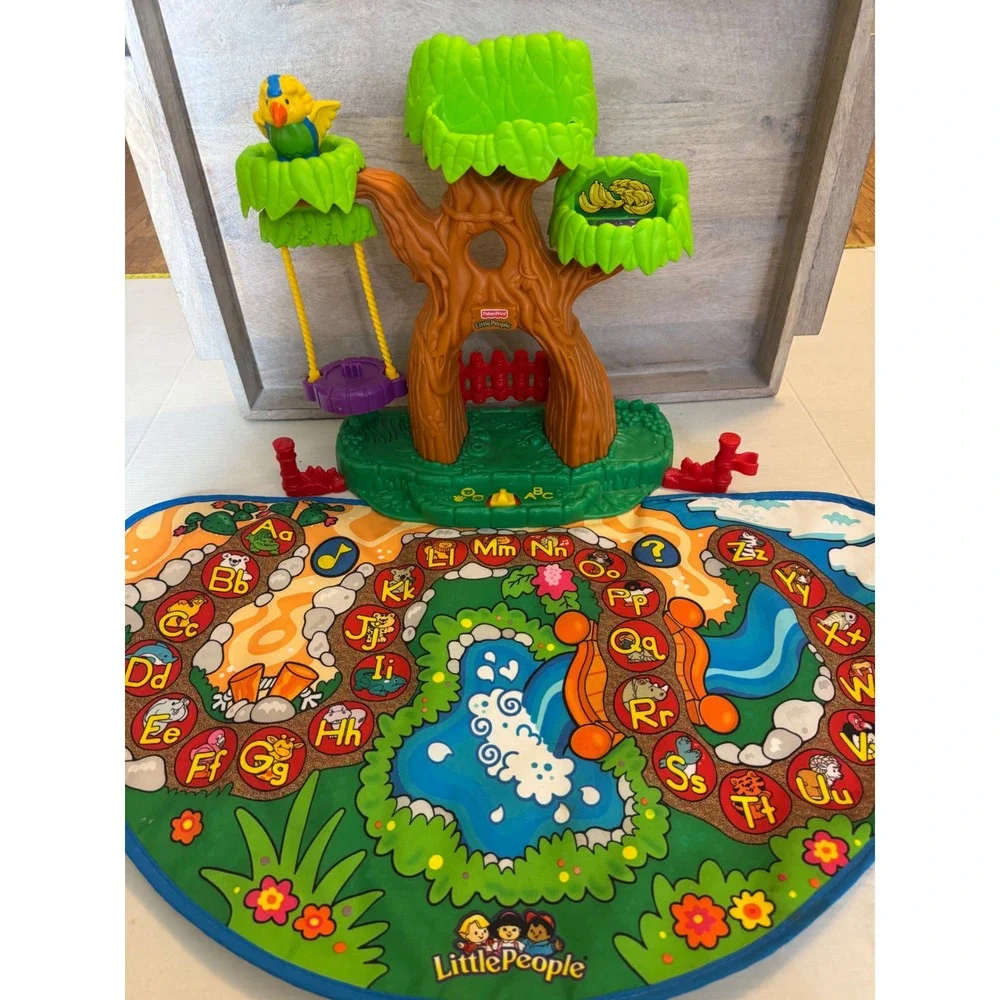 Fisher Price Little People A to ZLearning Zoo Alphabet Mat Tree House Toy 2004